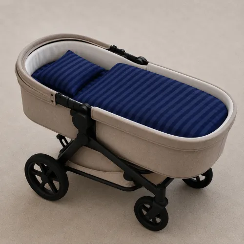 Комплект постельного белья в коляску 60*80 17-0609 Stripe Blue - 1