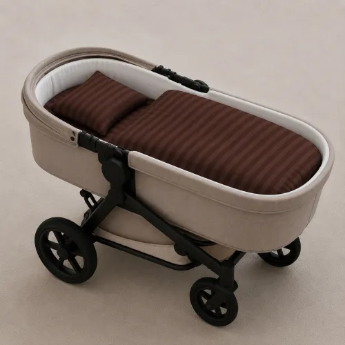 Комплект постельного белья в коляску 60*80 17-0617 Stripe Brown - 1