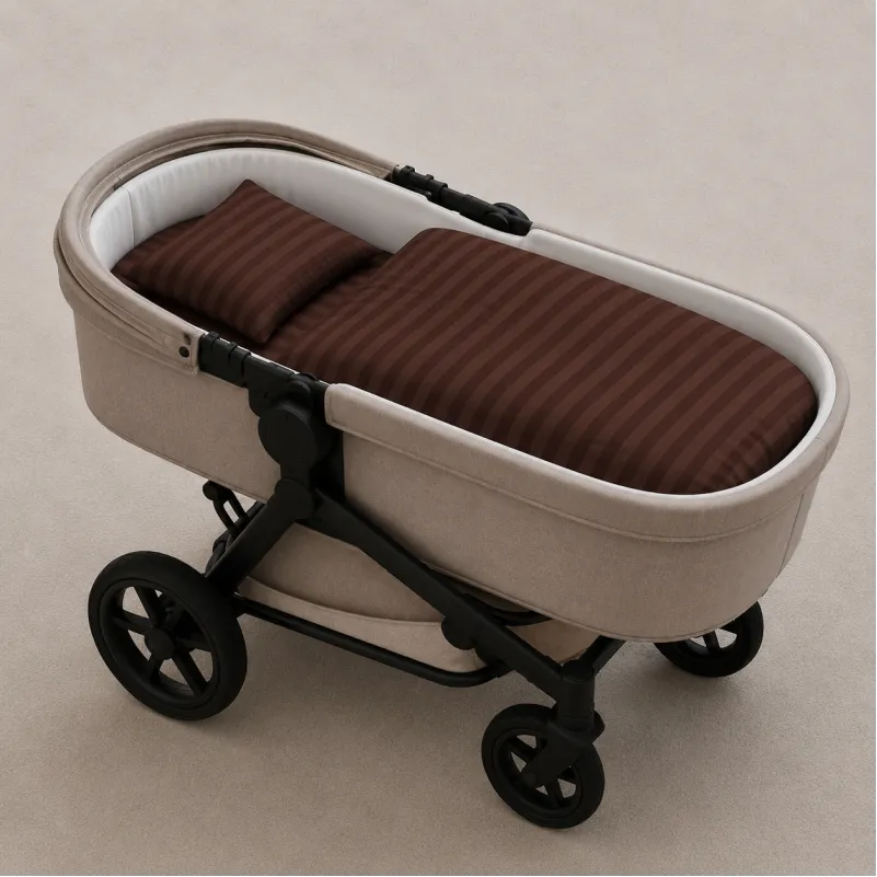 Комплект постельного белья в коляску 60*80 17-0617 Stripe Brown