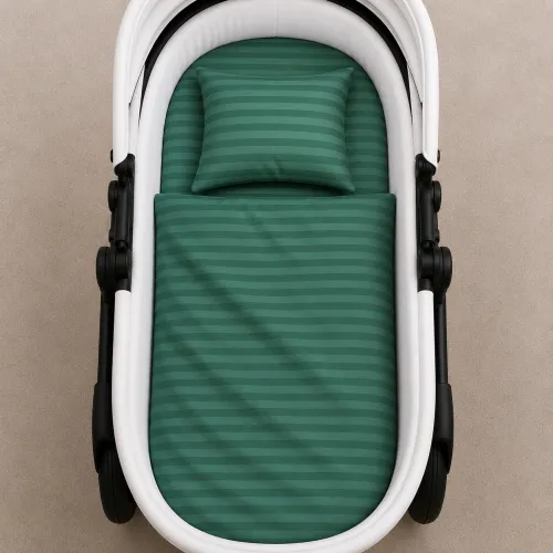 Комплект постельного белья в коляску 60*80 17-0612 Stripe Emerald - 2