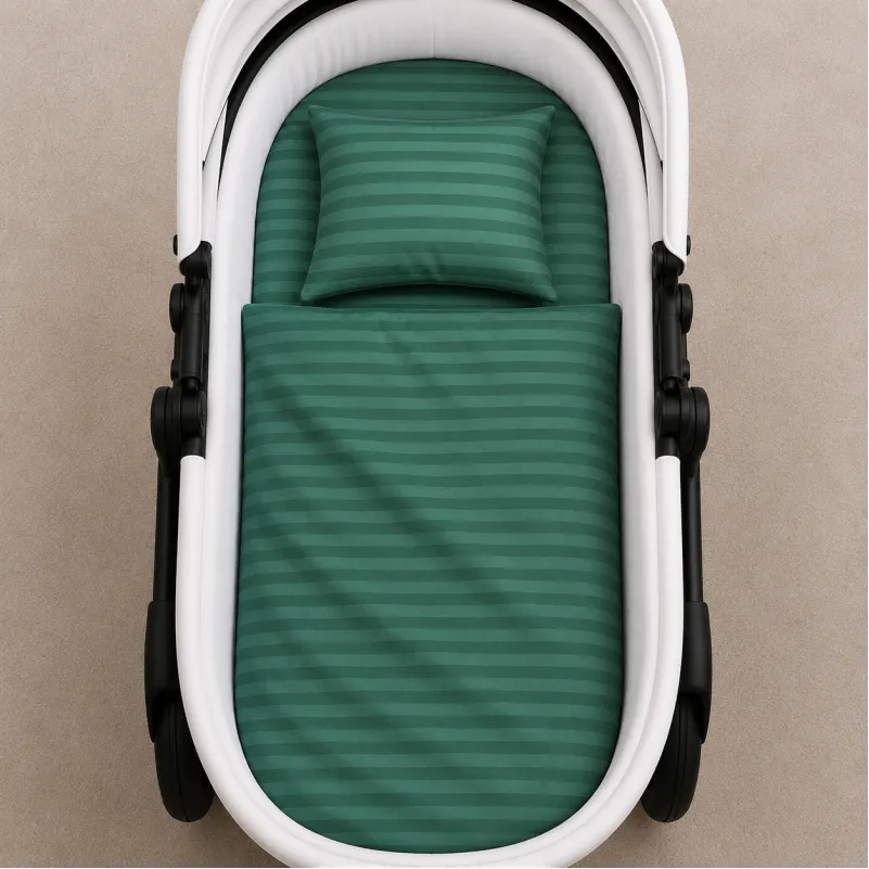 Комплект постельного белья в коляску 60*80 17-0612 Stripe Emerald - 1