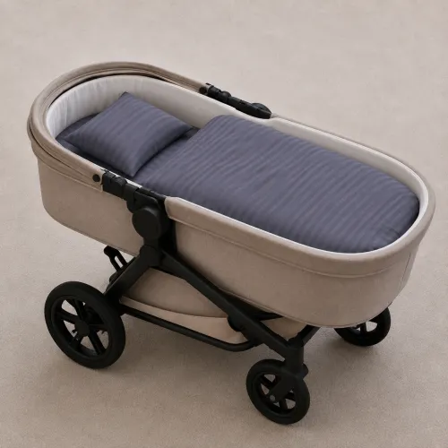 Комплект постельного белья в коляску 60*80 Ranforce Elite 17-0601 Stripe Gray - 1