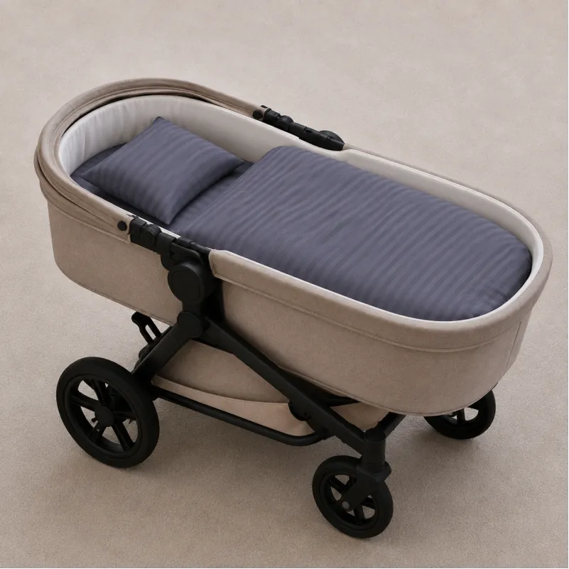 Комплект постельного белья в коляску 60*80 Ranforce Elite 17-0601 Stripe Gray