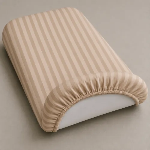 Комплект постельного белья в коляску 60*80 17-0610 Stripe Light Brown - 4
