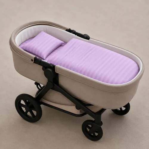 Комплект постельного белья в коляску 60*80 17-0618 Stripe Purple - 1