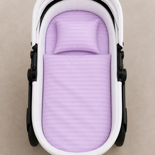 Комплект постельного белья в коляску 60*80 17-0618 Stripe Purple - 2
