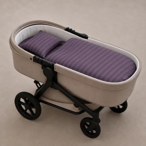 Комплект постельного белья в коляску 60*80 Ranforce Elite 17-0603 Stripe Violet - 1