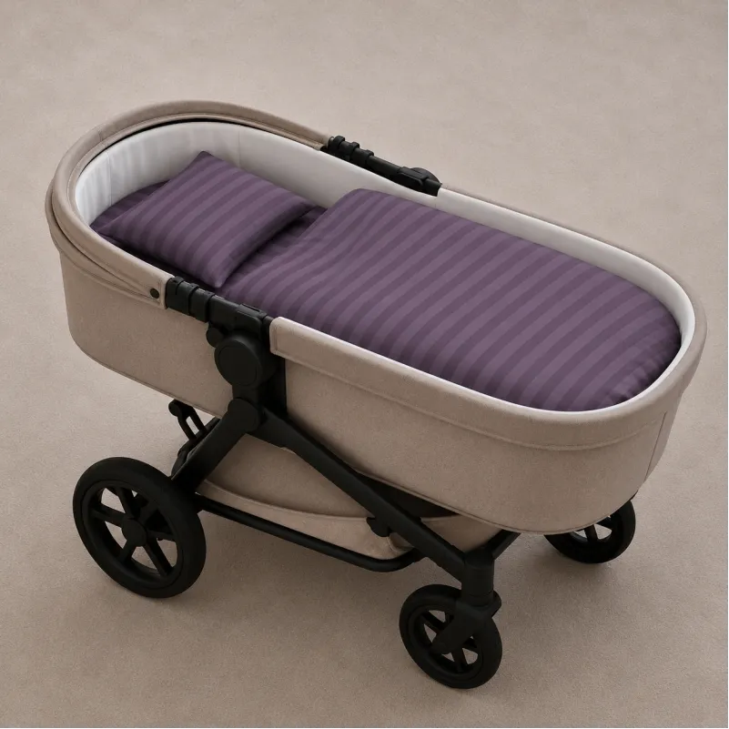 Комплект постельного белья в коляску 60*80 Ranforce Elite 17-0603 Stripe Violet