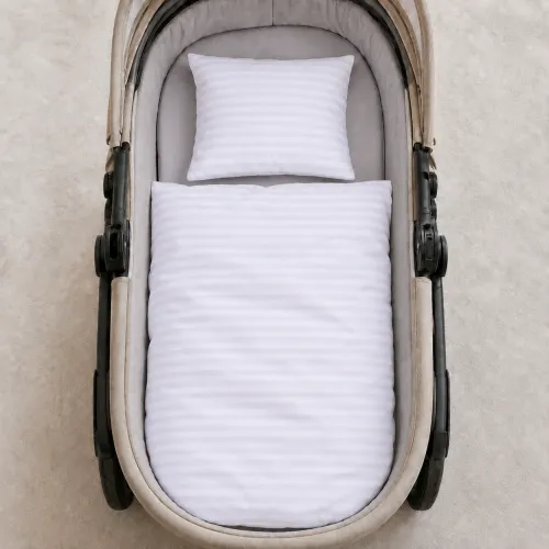 Комплект постельного белья в коляску 60*80 Ranforce Elite 17-0605 Stripe White - 2