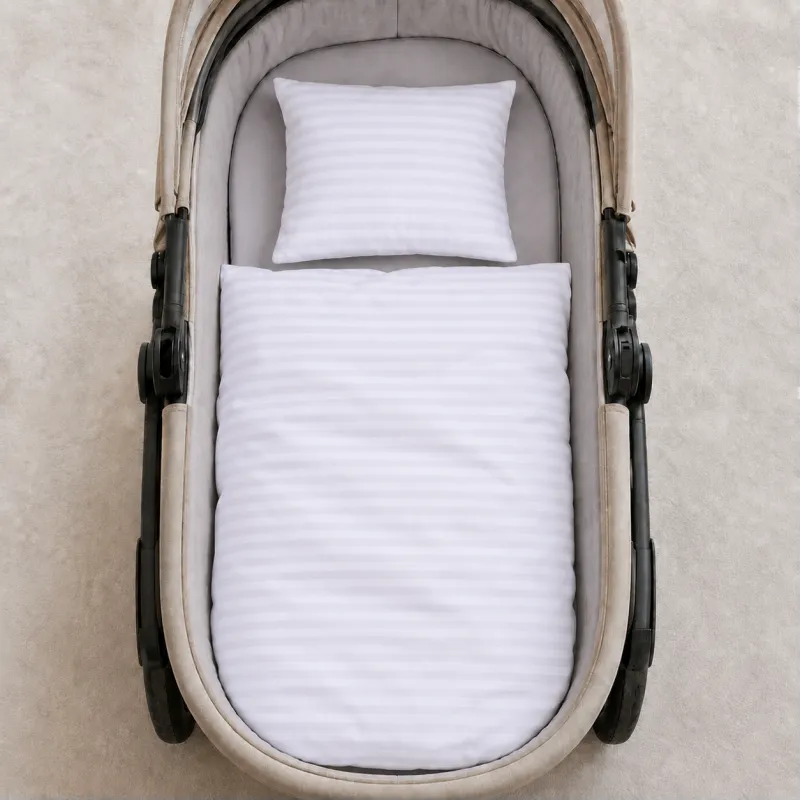 Комплект постельного белья в коляску  60*80 Ranforce Elite 17-0605 Stripe White - 1