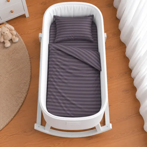 Комплект постельного белья в кроватку 90*110 Ranforce Elite 17-0603 Stripe Violet - 2