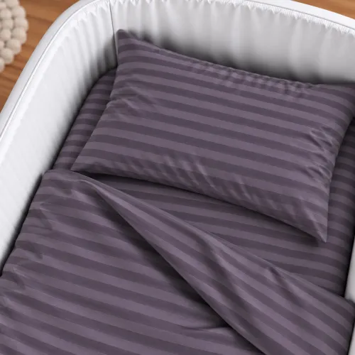 Комплект постельного белья в кроватку 90*110 Ranforce Elite 17-0603 Stripe Violet - 4