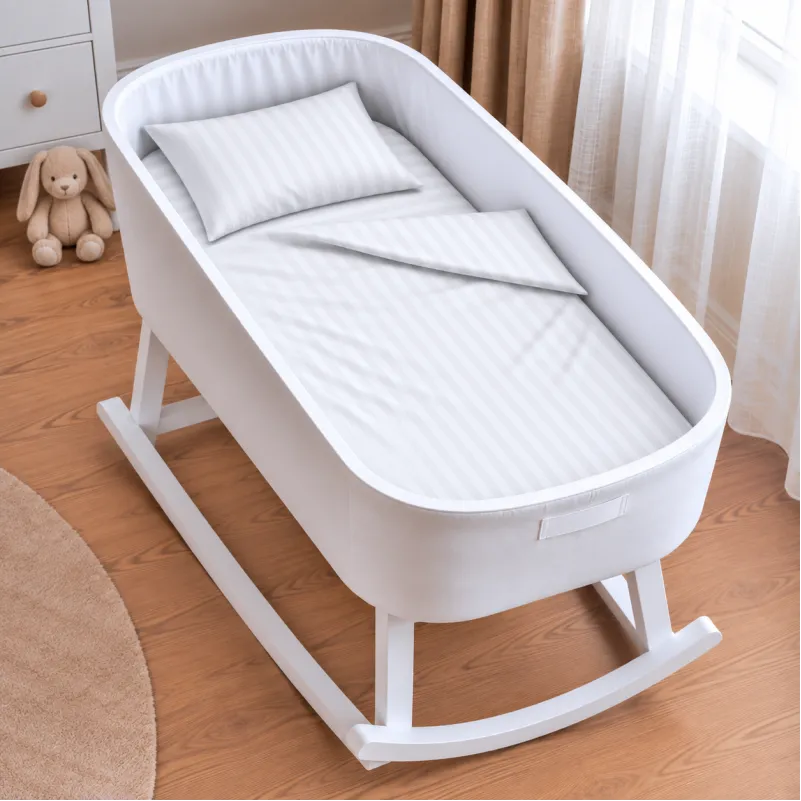 Комплект постельного белья в кроватку 90*110 Ranforce Elite 17-0605 Stripe White