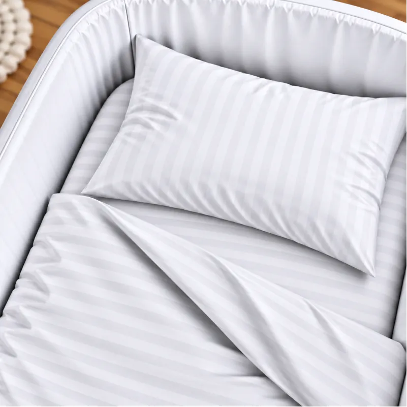 Комплект постельного белья в кроватку 90*110 Ranforce Elite 17-0605 Stripe White - 2