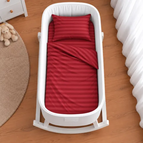 Комплект постельного белья в кроватку 90*110 17-0608 Stripe Red - 2