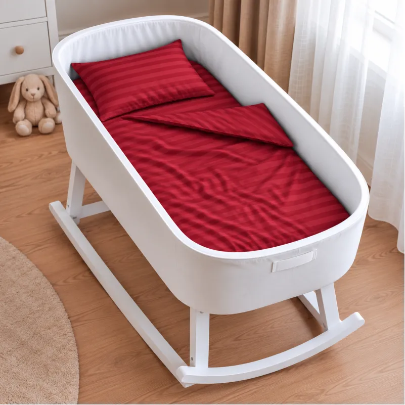 Комплект постельного белья в кроватку 90*110 17-0608 Stripe Red