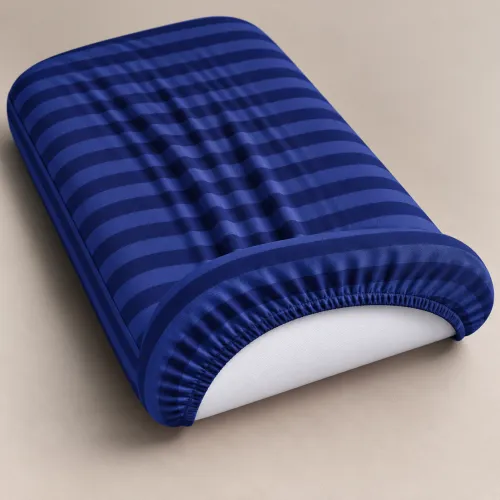 Комплект постельного белья в кроватку 90*110 Ranforce Elite 17-0609 Stripe Blue - 4