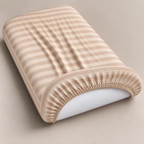 Комплект постельного белья в кроватку 90*110 Ranforce Elite 17-0610 Stripe Light Brown - 4