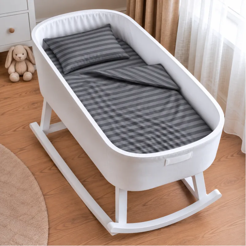 Комплект постельного белья в кроватку 90*110 17-0611 Stripe Black