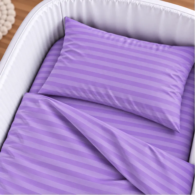 Комплект постельного белья в кроватку 90*110 Ranforce Elite 17-0618 Stripe Purple - 2
