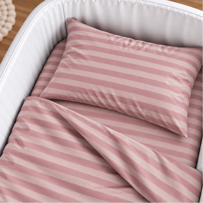 Комплект постельного белья в кроватку 90*110 17-0773 Nude stripes - 2