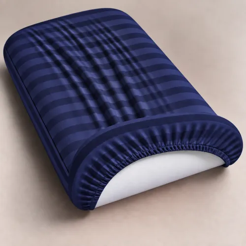 Комплект постельного белья в кроватку 90*110 Satin Jacquard Blu sea - 4