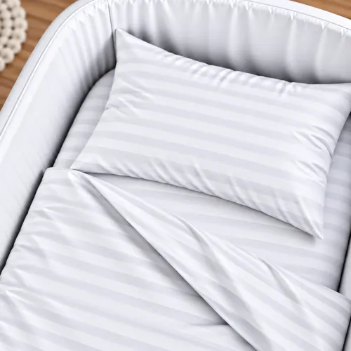 Комплект постельного белья в кроватку 90*110 Satin Jacquard "Royal Pearl" - 3