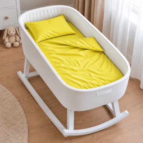 Комплект постельного белья в кроватку 90*110 Satin Light Pro 10-002 Yellow - 1
