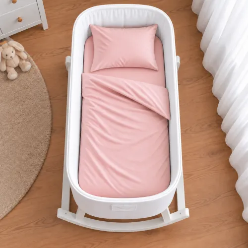 Комплект постельного белья в кроватку 90*110 Satin Light Pro 10-003 Pink - 2