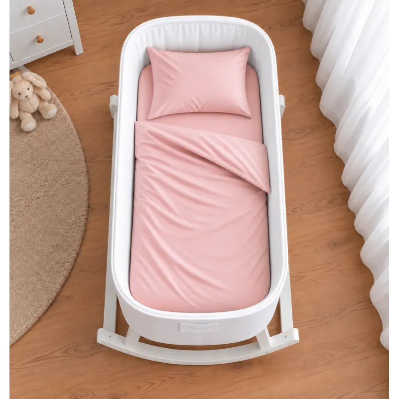 Комплект постельного белья в кроватку 90*110 Satin Light Pro 10-003 Pink - 1
