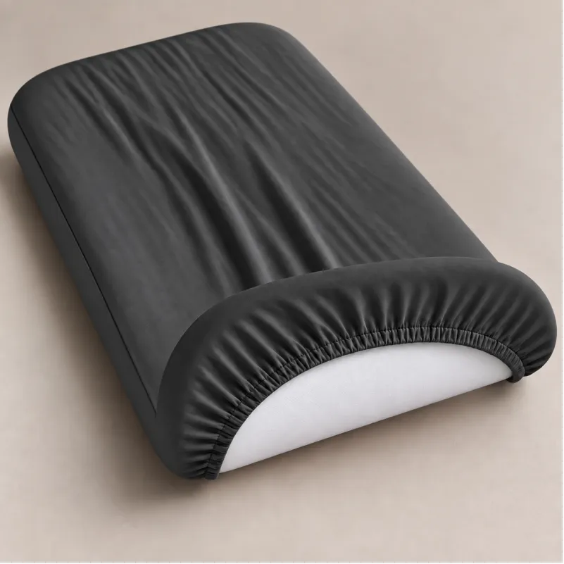Комплект постельного белья в кроватку 90*110 Satin Light Pro 10-005 Dark Gray - 3