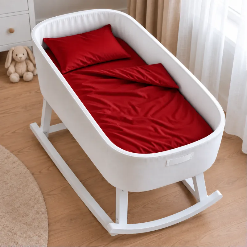 Комплект постельного белья в кроватку 90*110 Satin Light Pro 10-007 Red