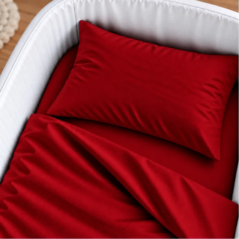Комплект постельного белья в кроватку 90*110 Satin Light Pro 10-007 Red - 2