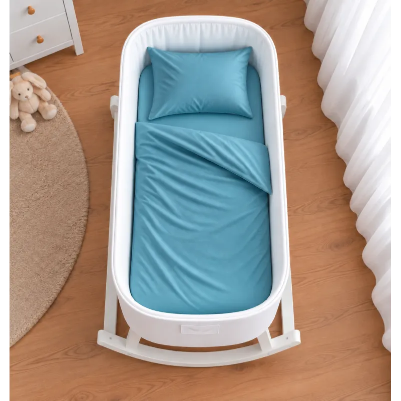 Комплект постельного белья в кроватку 90*110 Satin Light Pro 10-008 Blue - 1