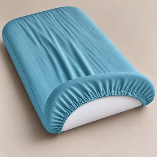 Комплект постельного белья в кроватку 90*110 Satin Light Pro 10-008 Blue - 4