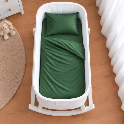Комплект постельного белья в кроватку 90*110 Satin Light Pro 10-009 Green - 2