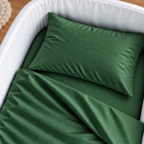 Комплект постельного белья в кроватку 90*110 Satin Light Pro 10-009 Green - 3