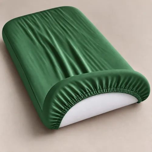 Комплект постельного белья в кроватку 90*110 Satin Light Pro 10-009 Green - 4