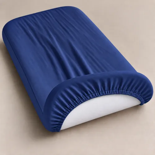 Комплект постельного белья в кроватку 90*110 Satin Light Pro 10-011 Dark Blue - 4