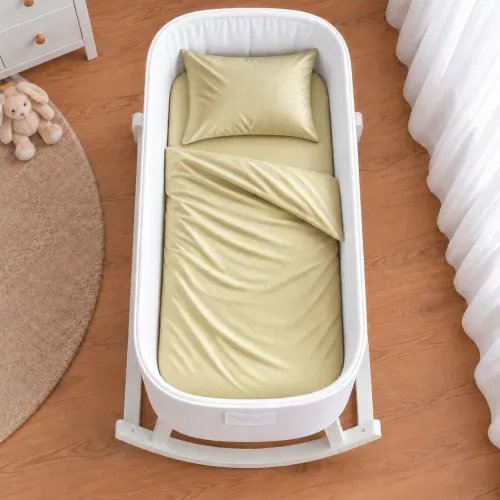 Комплект постельного белья в кроватку 90*110 Satin Light Pro 10-014 Soft yellow - 2