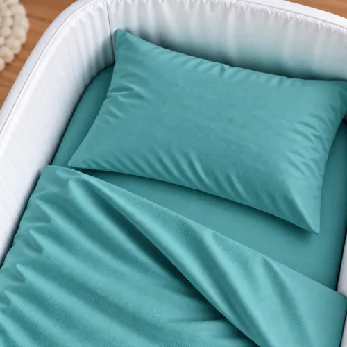 Комплект постельного белья в кроватку 90*110 Satin Light Pro 10-015 Sea wave - 3