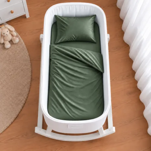 Комплект постельного белья в кроватку 90*110 Satin Light Pro 10-017 Green Olive - 2