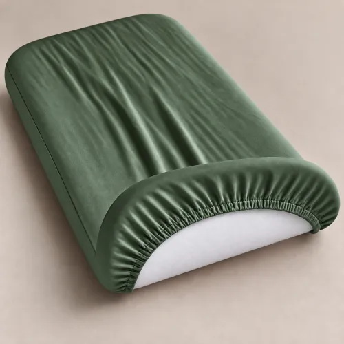 Комплект постельного белья в кроватку 90*110 Satin Light Pro 10-017 Green Olive - 4