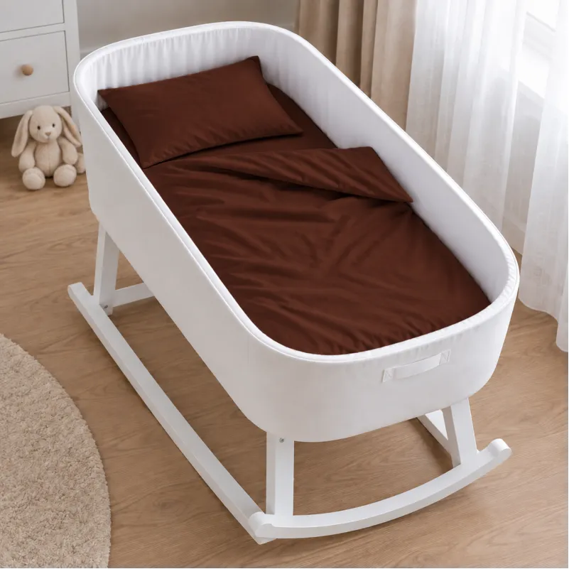 Комплект постельного белья в кроватку 90*110 Satin Premium 0211 Cacao