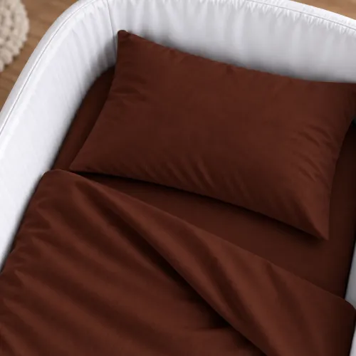 Комплект постельного белья в кроватку 90*110 Satin Premium 0211 Cacao - 3