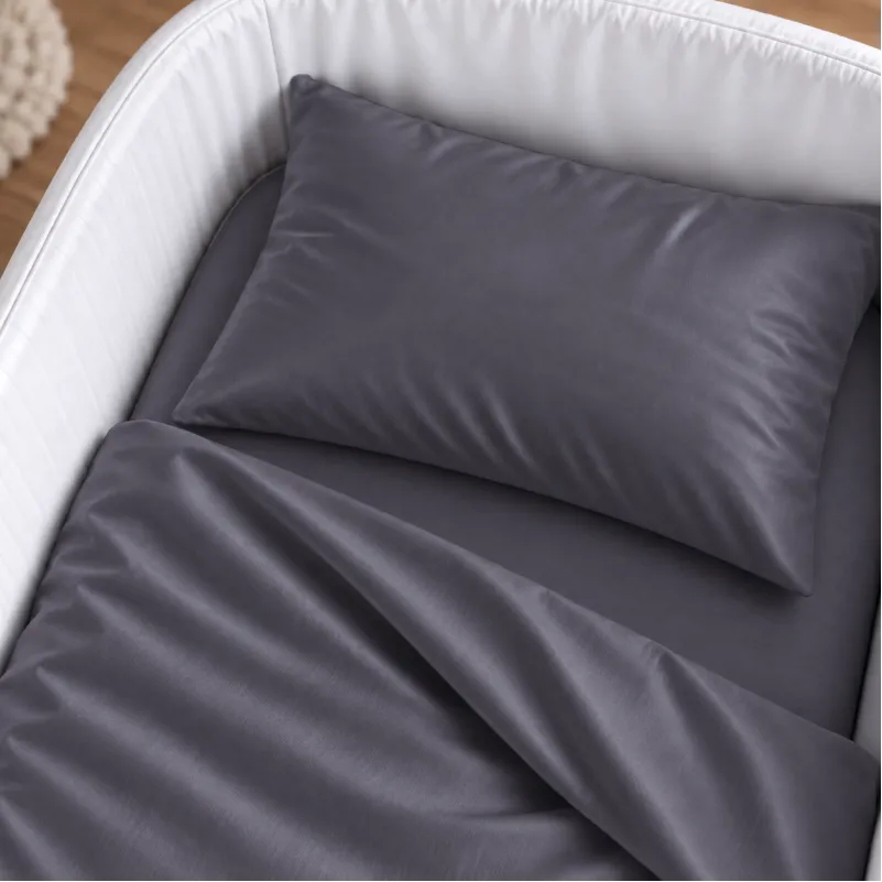 Комплект постельного белья в кроватку 90*110 Satin Premium 0240 Iron grey - 3