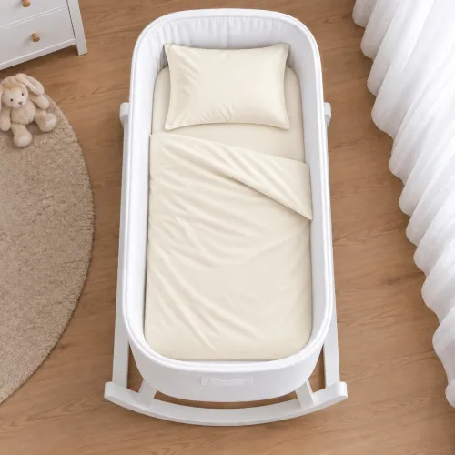 Комплект постельного белья в кроватку 90*110 Satin Premium 0840 Ivory - 2