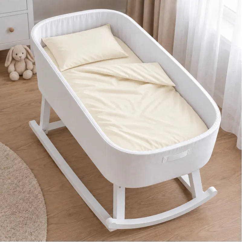 Комплект постельного белья в кроватку 90*110 Satin Premium 0840 Ivory