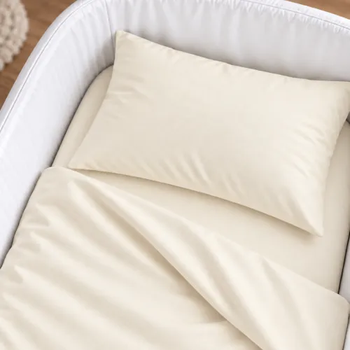 Комплект постельного белья в кроватку 90*110 Satin Premium 0840 Ivory - 3