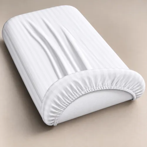 Комплект постельного белья в кроватку 90*110 Satin Stripe 30-0001 White - 4